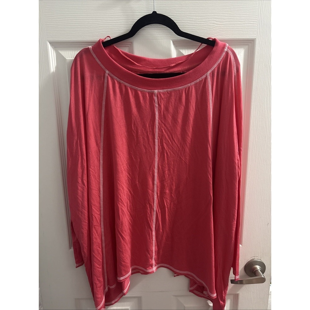 New! FP movement Free People revival open back coral top 2443